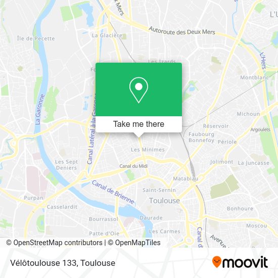 Vélôtoulouse 133 map