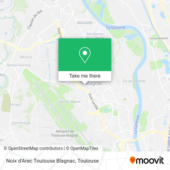 Noix d'Arec Toulouse Blagnac map