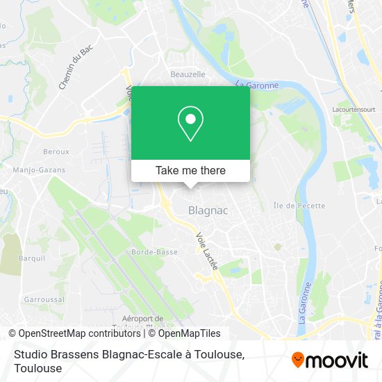Studio Brassens Blagnac-Escale à Toulouse map