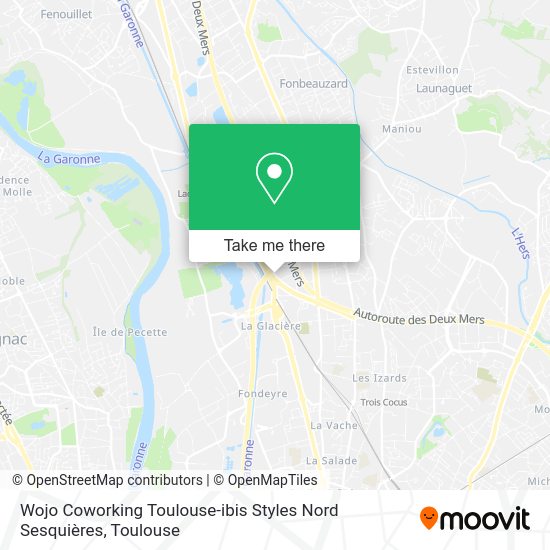 Wojo Coworking Toulouse-ibis Styles Nord Sesquières map