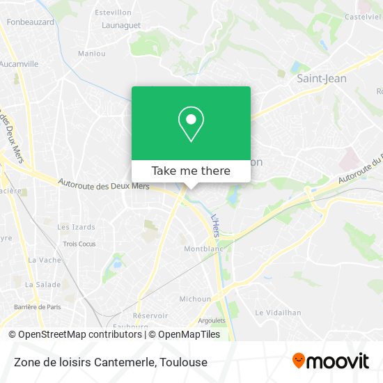 Zone de loisirs Cantemerle map
