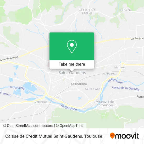 Caisse de Credit Mutuel Saint-Gaudens map