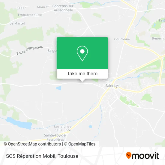 SOS Réparation Mobil map