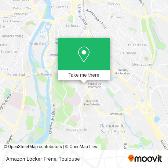 Amazon Locker-Frêne map