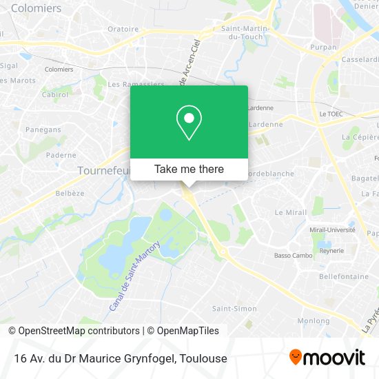 How to get to 16 Av. du Dr Maurice Grynfogel in Toulouse by bus, metro ...