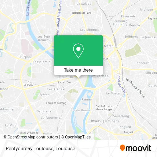 Rentyourday Toulouse map