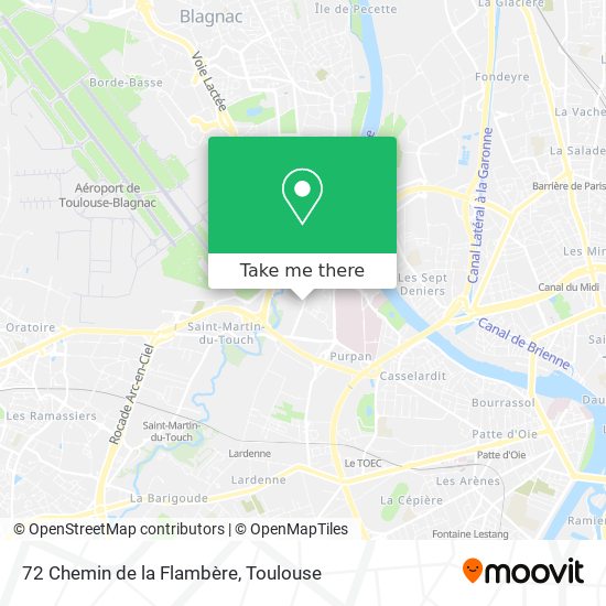 72 Chemin de la Flambère map