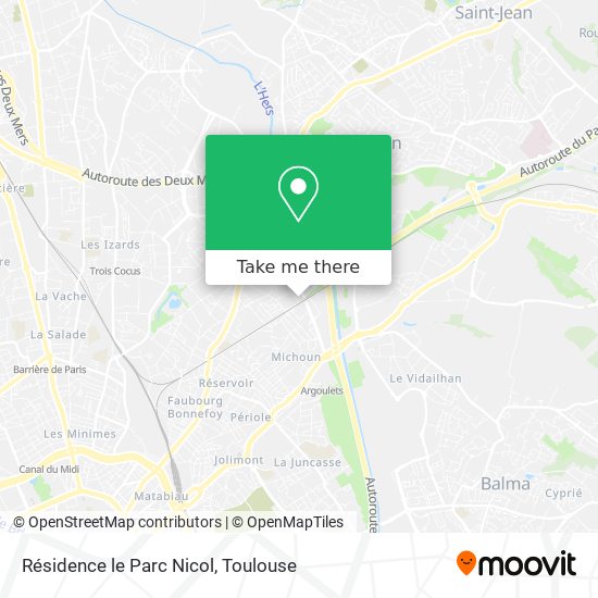 Résidence le Parc Nicol map