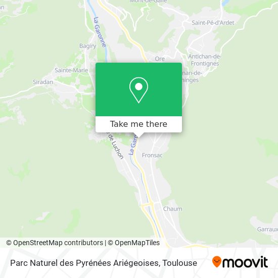 Parc Naturel des Pyrénées Ariégeoises map