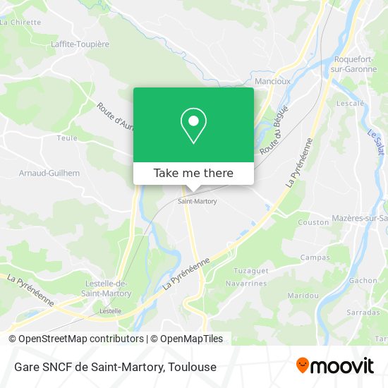 Gare SNCF de Saint-Martory map