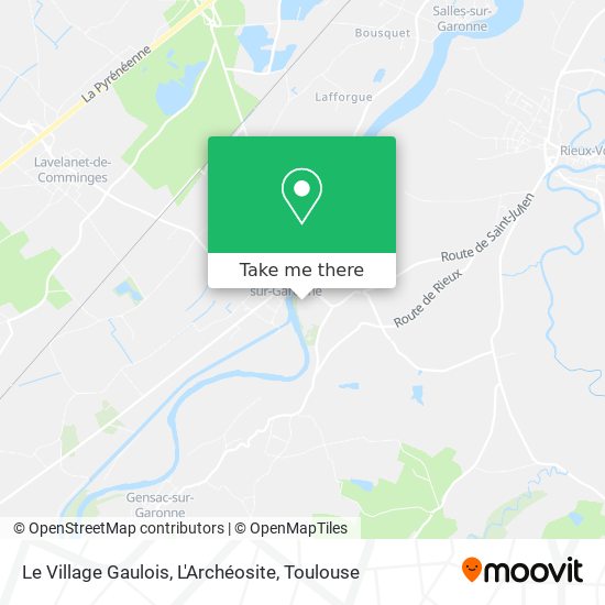 Le Village Gaulois, L'Archéosite map