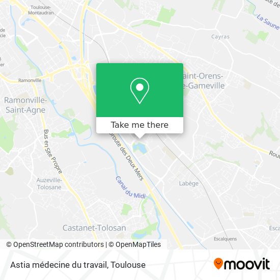 Astia médecine du travail map