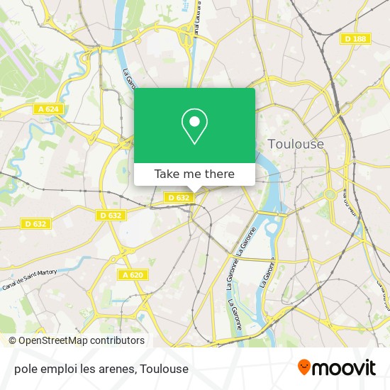 pole emploi les arenes map