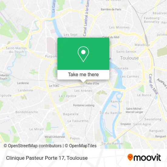 Clinique Pasteur Porte 17 map