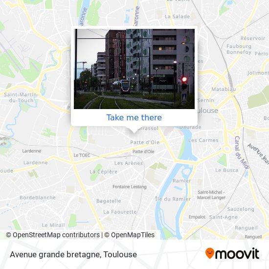 Mapa Avenue grande bretagne