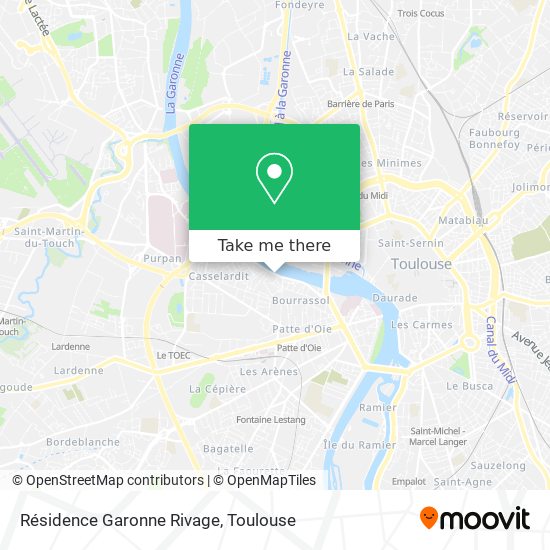 Résidence Garonne Rivage map