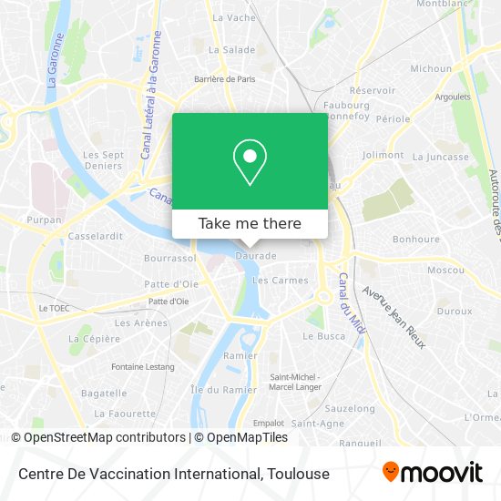 Mapa Centre De Vaccination International