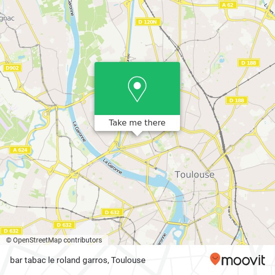 Mapa bar tabac le roland garros