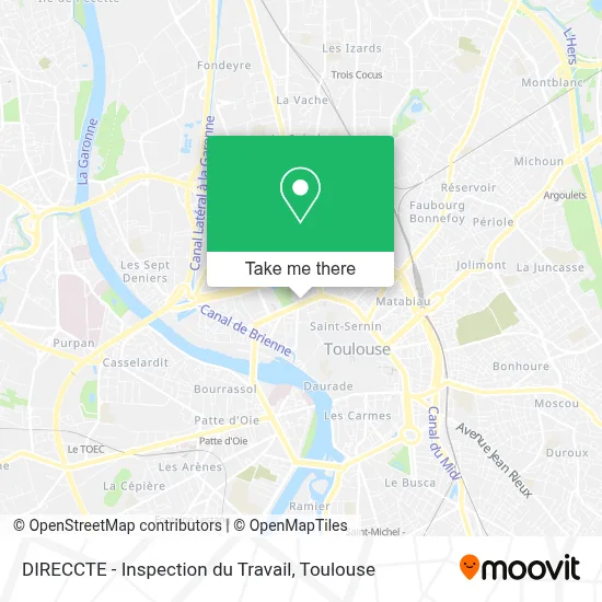 DIRECCTE - Inspection du Travail map