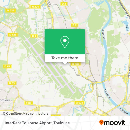 Mapa InterRent Toulouse Airport