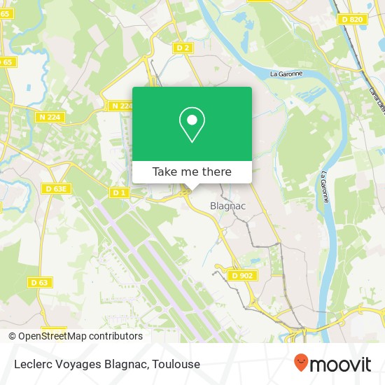 Leclerc Voyages Blagnac map