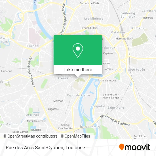 Rue des Arcs Saint-Cyprien map