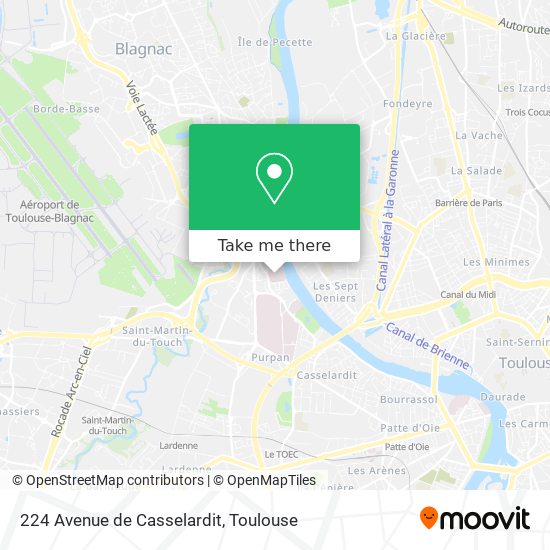 Mapa 224 Avenue de Casselardit