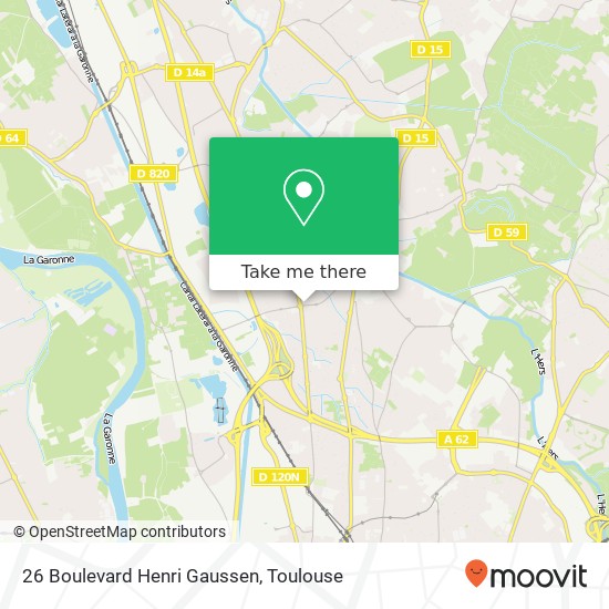 Mapa 26 Boulevard Henri Gaussen