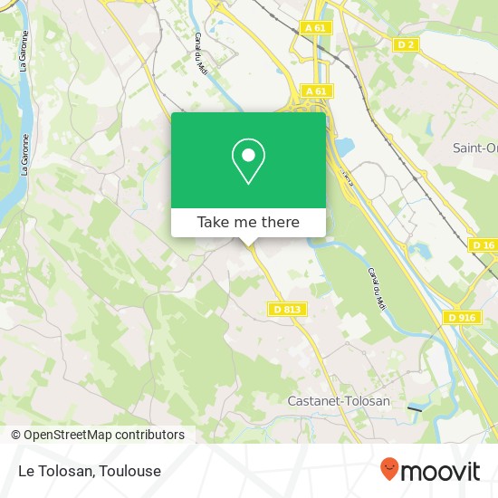 Le Tolosan map