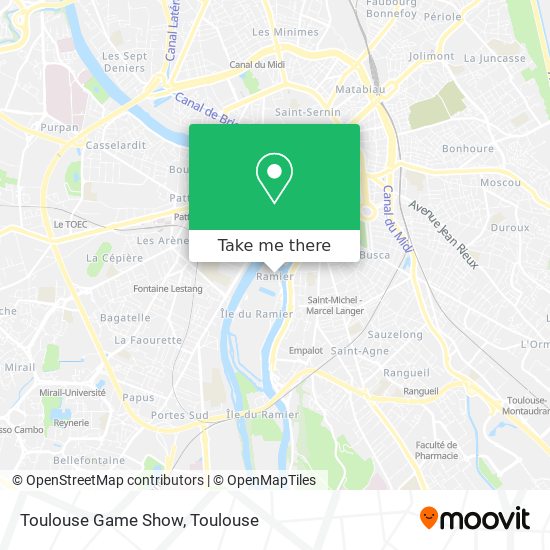 Mapa Toulouse Game Show