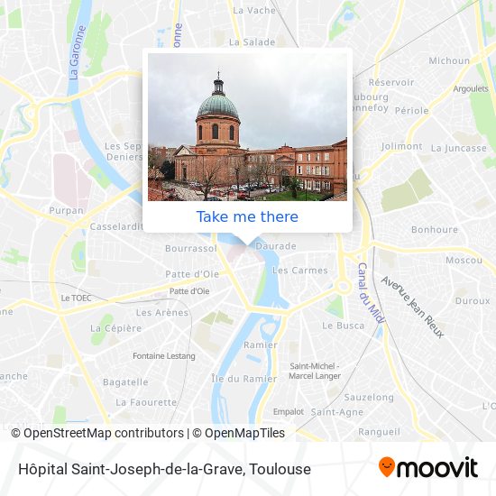 Mapa Hôpital Saint-Joseph-de-la-Grave