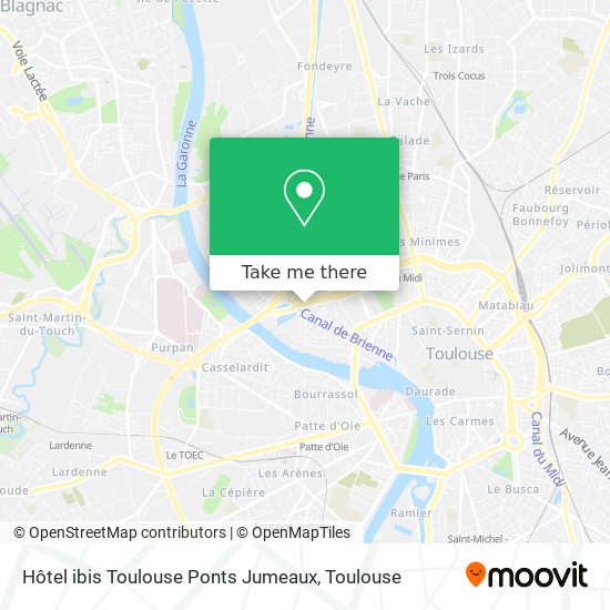 Hôtel ibis Toulouse Ponts Jumeaux map