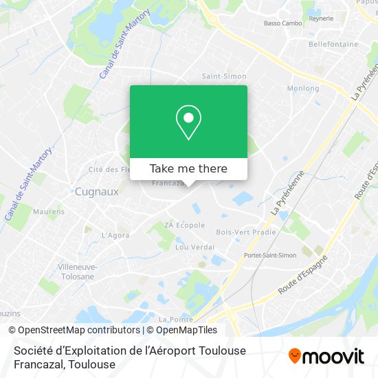 Société d’Exploitation de l’Aéroport Toulouse Francazal map