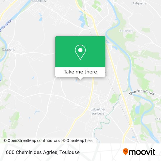 600 Chemin des Agries map