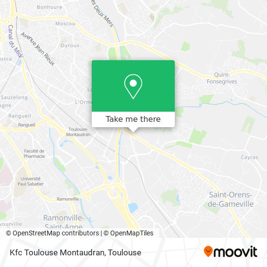 Kfc Toulouse Montaudran map