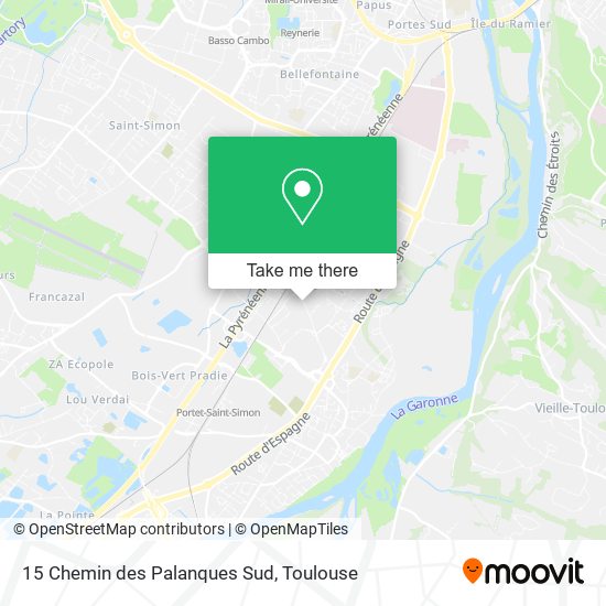 15 Chemin des Palanques Sud map