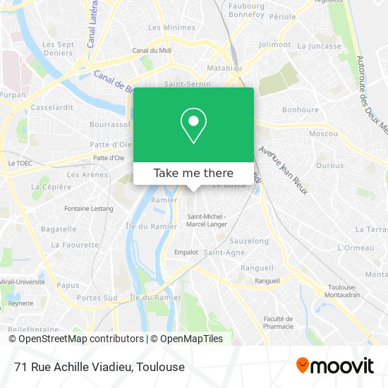 Mapa 71 Rue Achille Viadieu