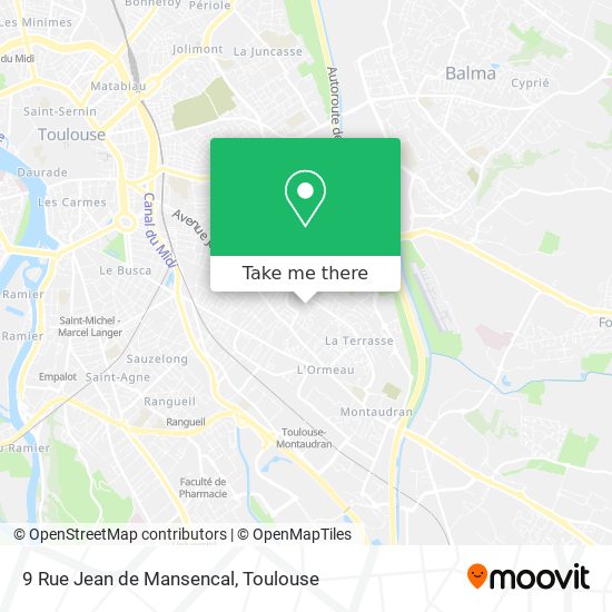 Mapa 9 Rue Jean de Mansencal