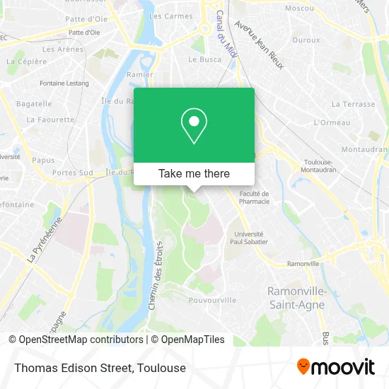 Rue Thomas Edison map