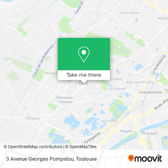 Mapa 3 Avenue Georges Pompidou
