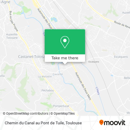 Chemin du Canal au Pont de Tuile map