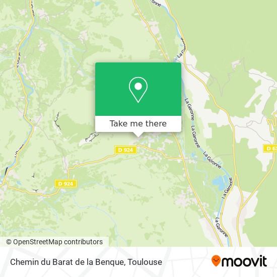 Mapa Chemin du Barat de la Benque