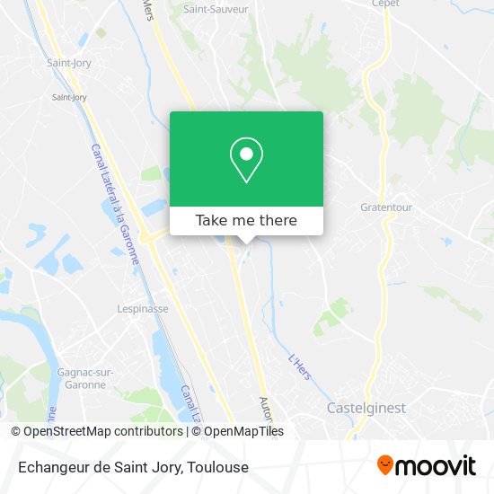 Mapa Echangeur de Saint Jory