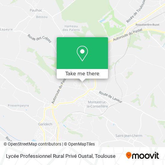 Lycée Professionnel Rural Privé Oustal map
