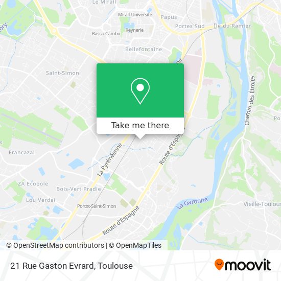 Mapa 21 Rue Gaston Evrard