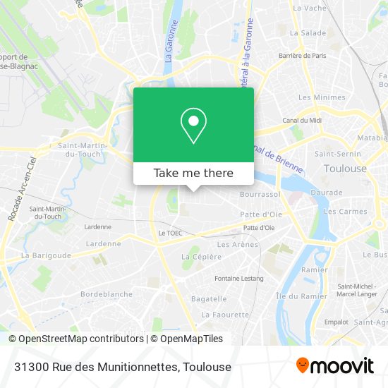 Mapa 31300 Rue des Munitionnettes