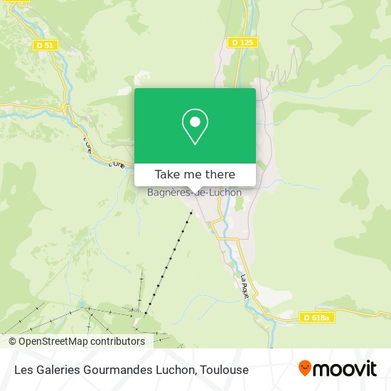 Les Galeries Gourmandes Luchon map