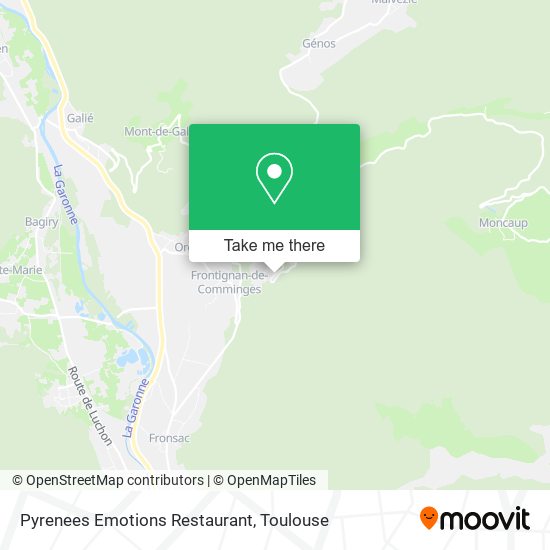 Mapa Pyrenees Emotions Restaurant