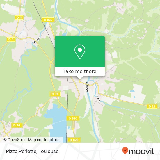 Pizza Perlotte, 96 Place de la Bascule 31810 Vernet map