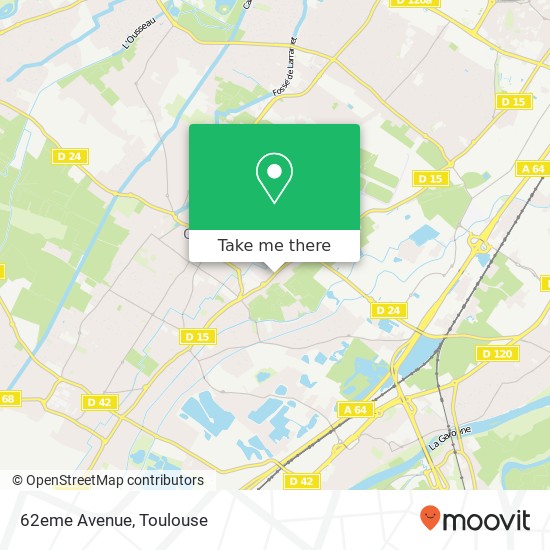 Mapa 62eme Avenue, Avenue du Comminges 31270 Cugnaux